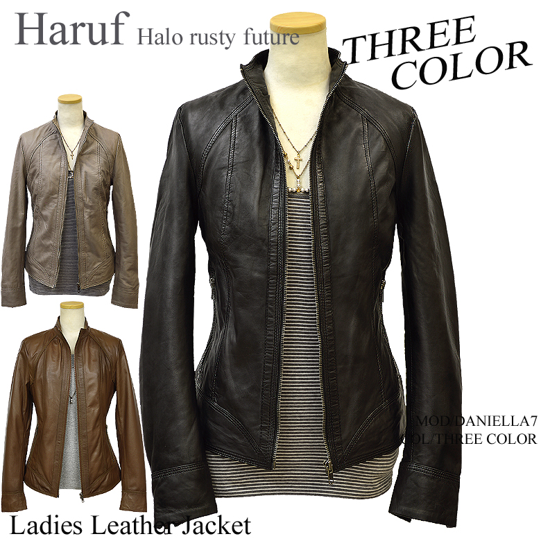 Haruf（ハルフ） 革ジャン レザージャケット ライダースジャケット
