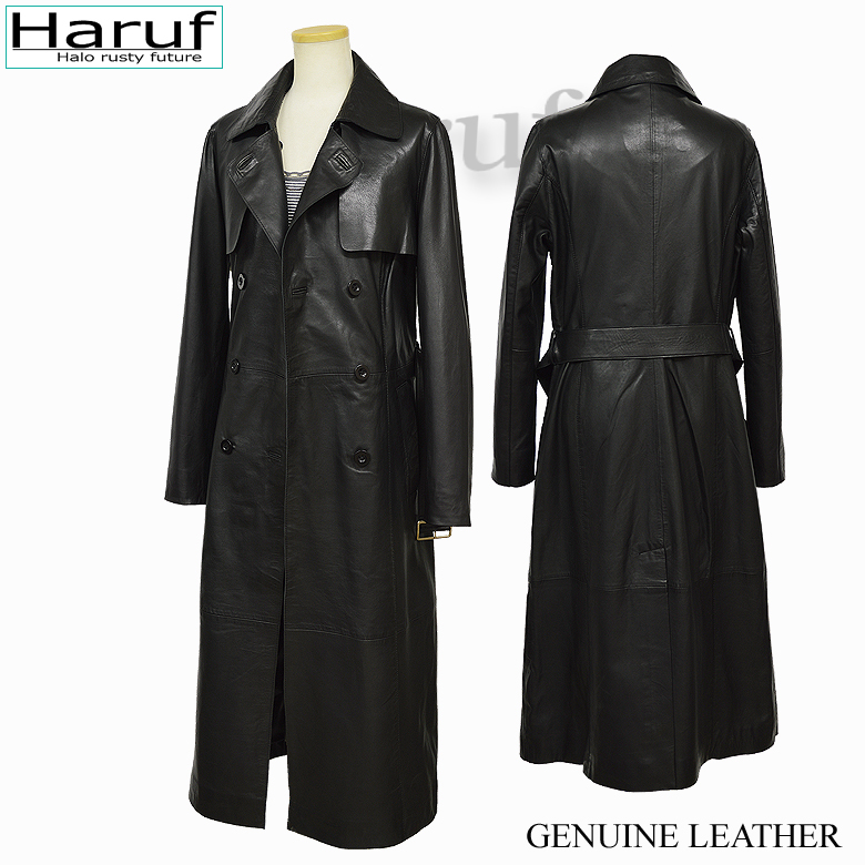 Haruf（ハルフ） レザーコート トレンチコート ロングコート