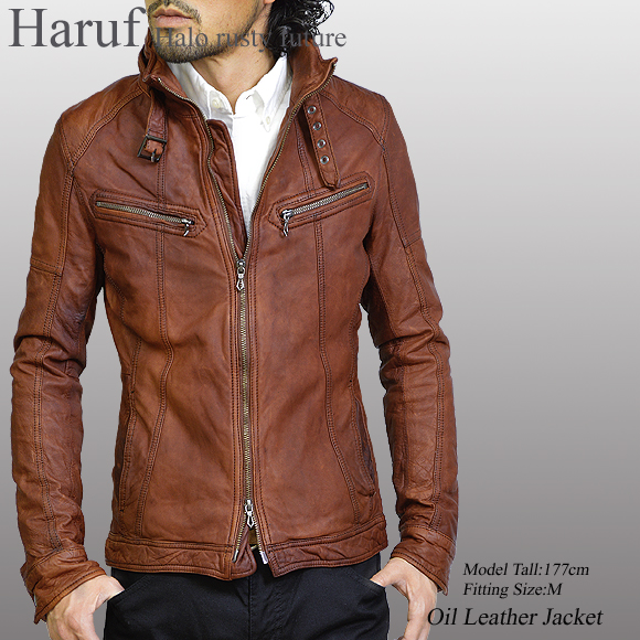 Haruf（ハルフ） 革ジャン レザージャケット メンズ 本革 レザー