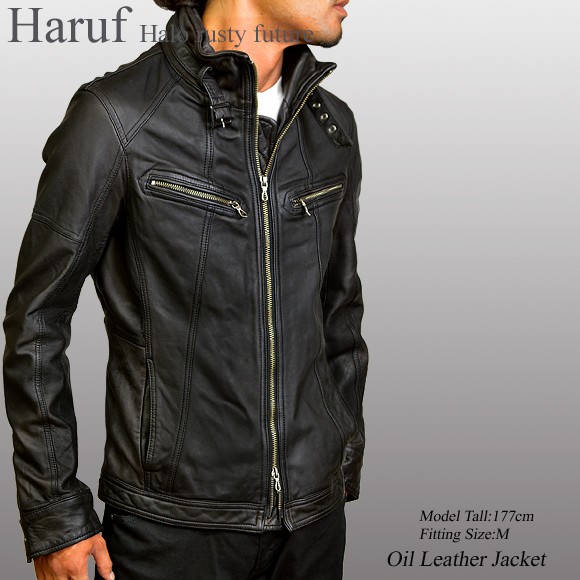 Haruf（ハルフ） 革ジャン レザージャケット メンズ ライダース