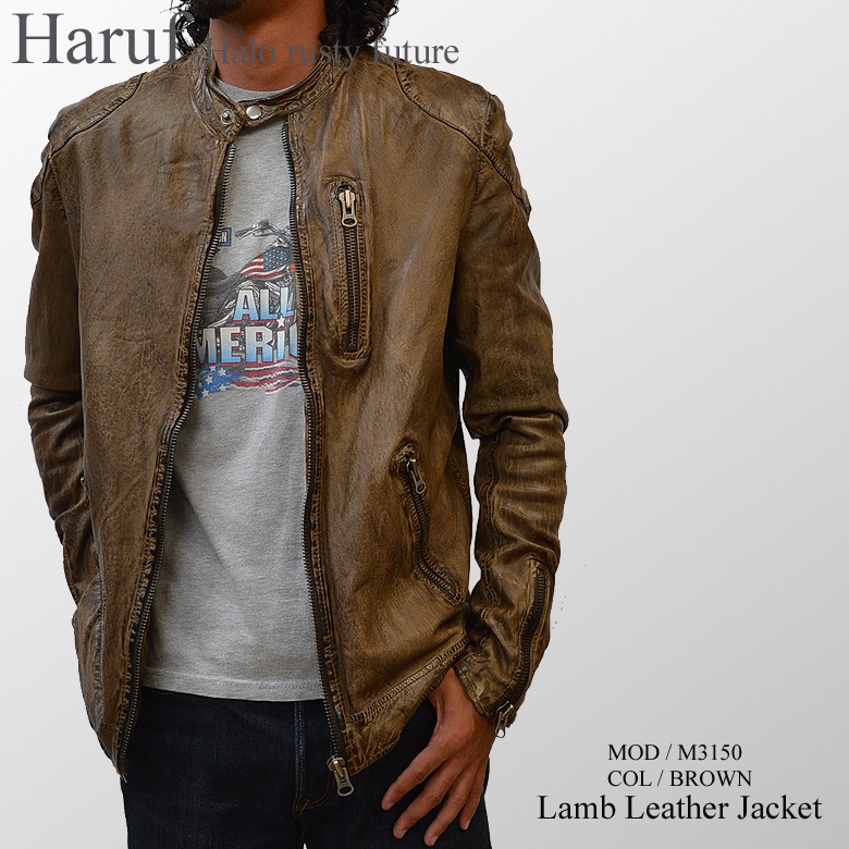 Haruf（ハルフ） 革ジャン ライダースジャケット レザージャケット