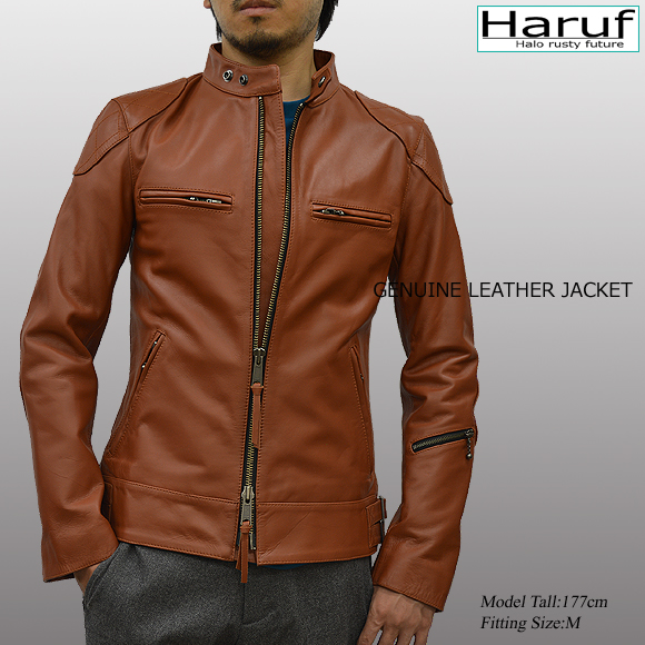 Haruf（ハルフ） シングル ライダースジャケット レザージャケット 革