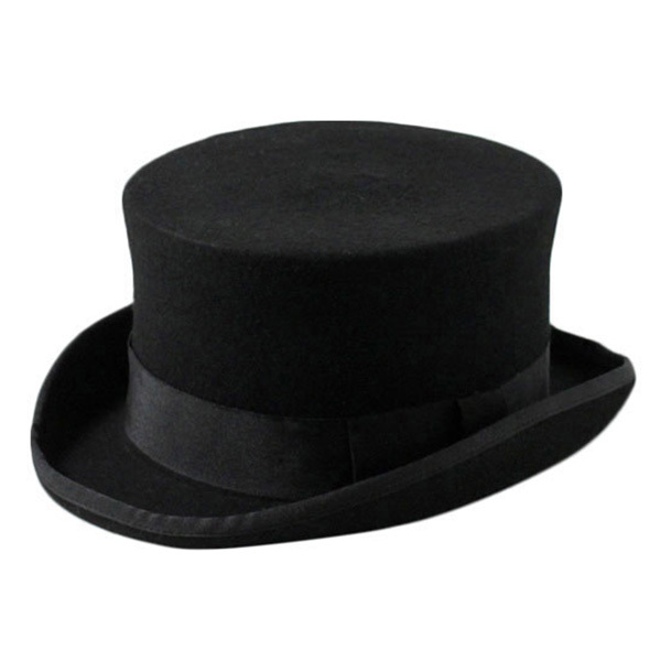 GENTLY 大きいサイズ ウールフェルト シルクハット LL〜3Lサイズ ロー