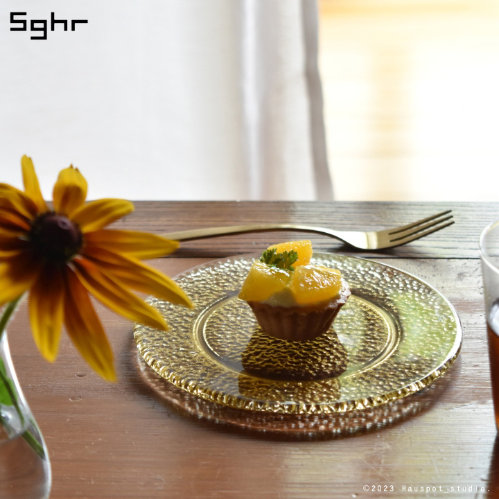 プレート 皿 ガラスプレート 小皿 kisala キサラ 直径(約)15.0cm