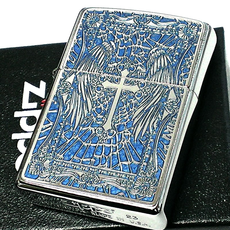 ZIPPO（ジッポー） ライター エンジェルクロス ブルー ジッポロゴ