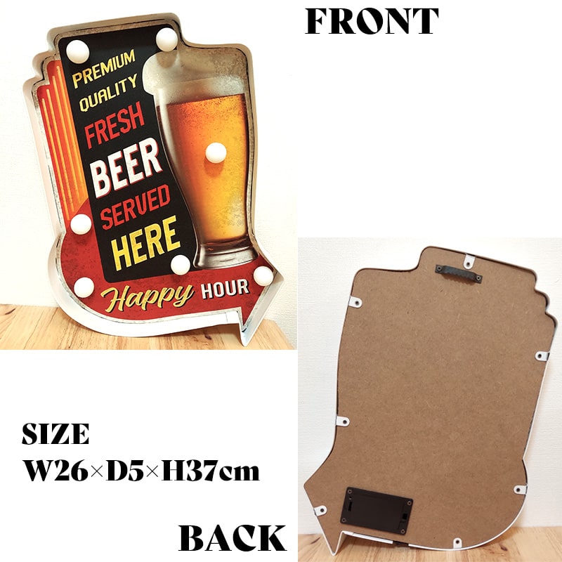 電飾看板 LED Sign ビール アメリカン クラシック FRESH BEER 壁掛け