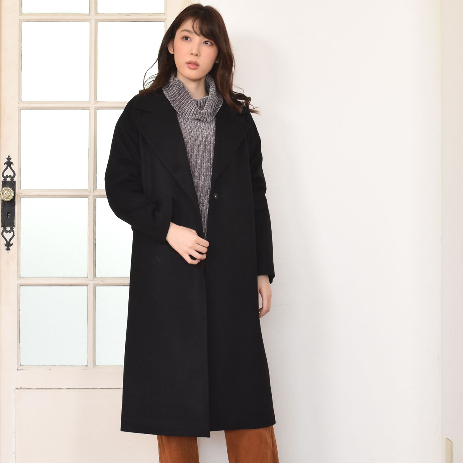 Merfirge 爆買 コート レディース チェスターコートカシミヤ ウール混