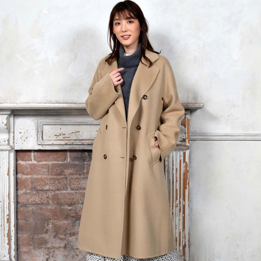 Merfirge 爆買 チェスターコート カシミヤコート カシミヤ混 ダブル