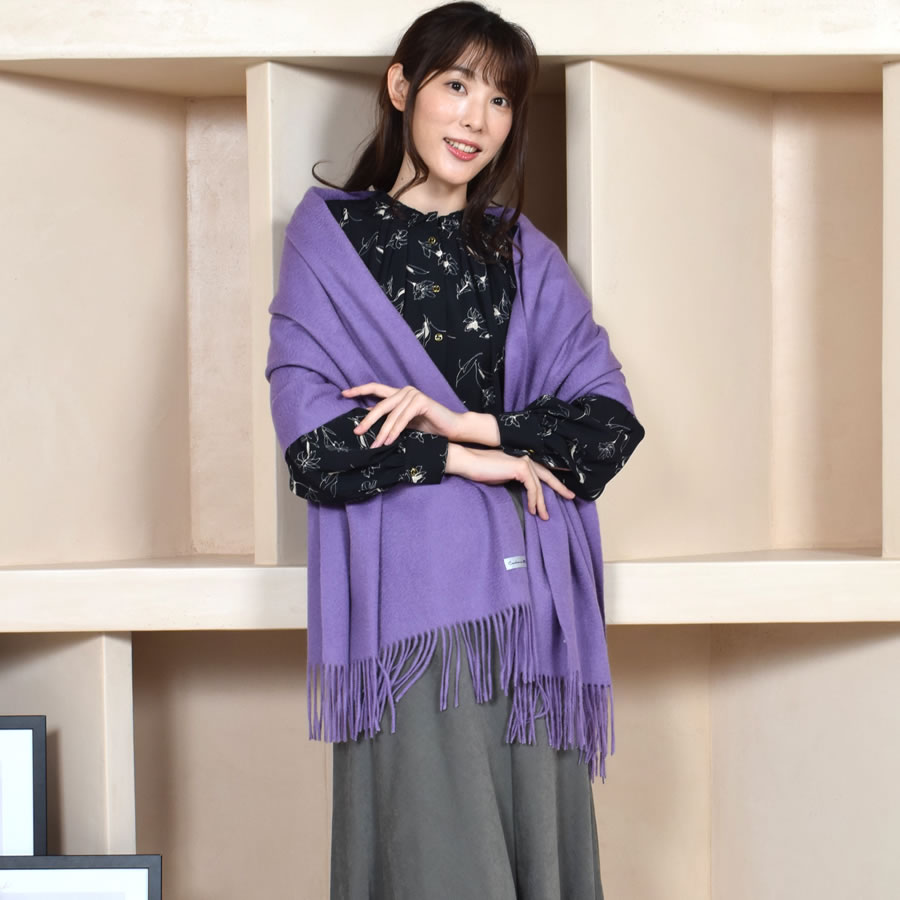 Merfirge 爆買 ストール 大判 カシミヤ100% カシミア 無地ストール