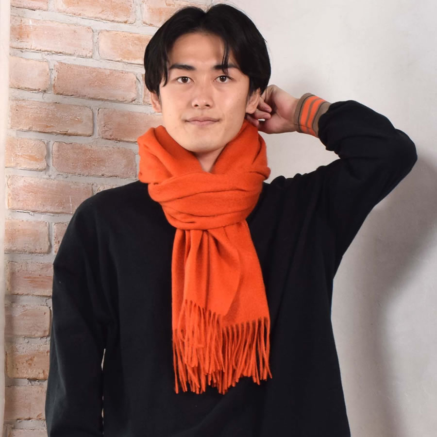 Merfirge 爆買 【名入れ刺繍可】カシミヤマフラー メンズ マフラー