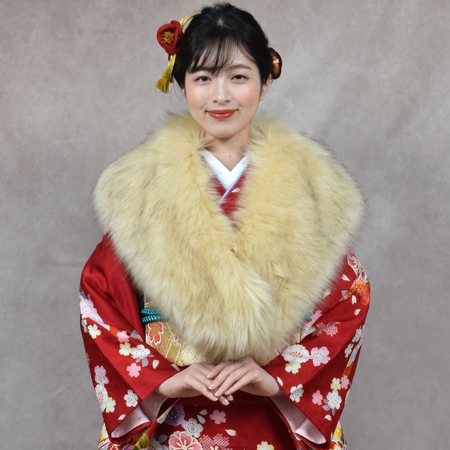 爆買 成人式 ショール フェイクファー エコファー 着物 和装 振袖
