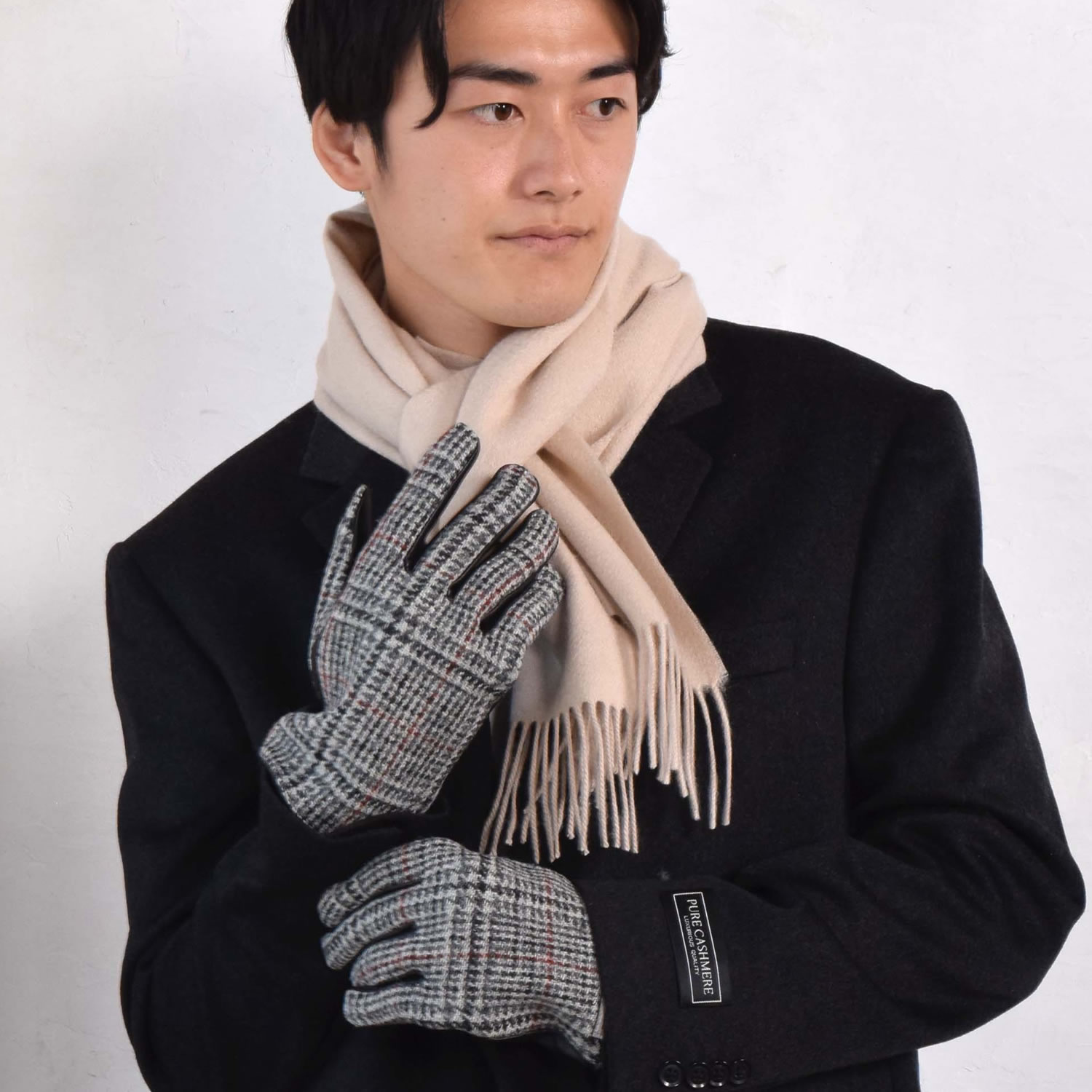 HARRIS TWEED（ハリスツイード） 爆買 メンズ グローブ 手袋 本革 ラム