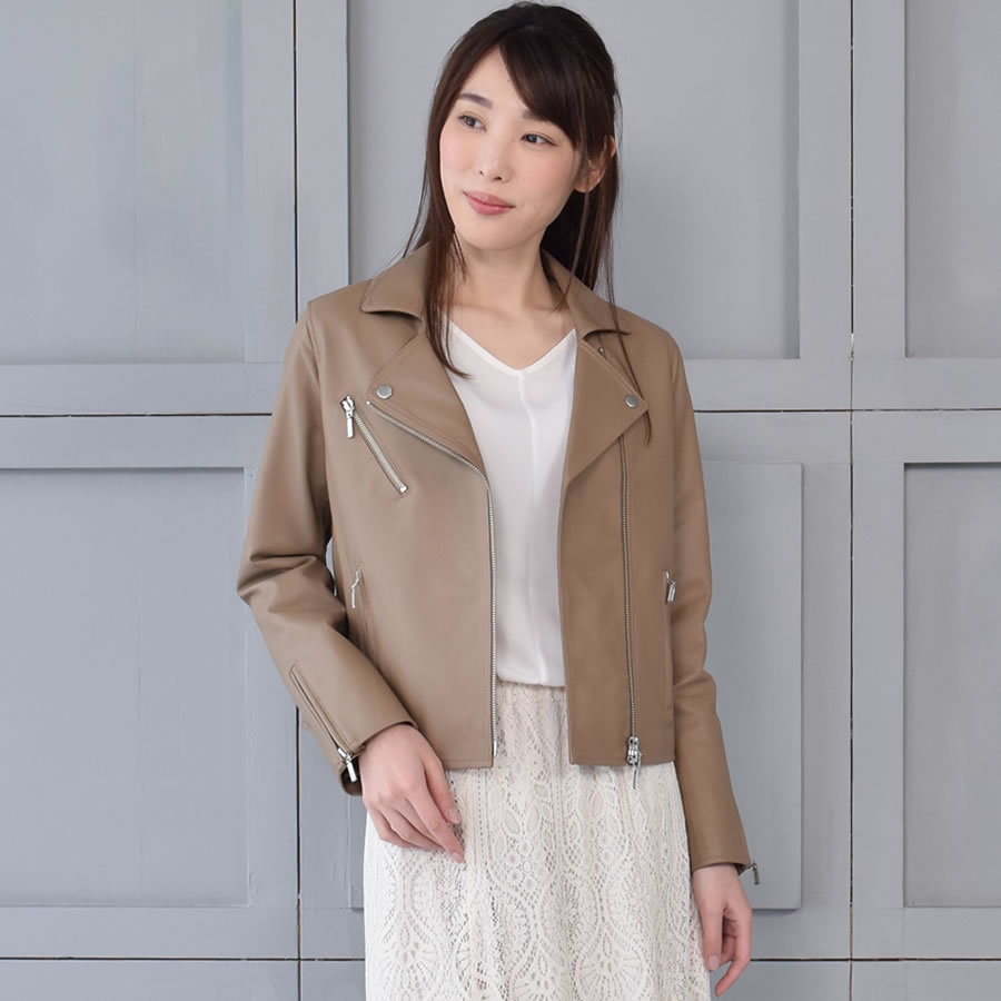 Merfirge 爆買 ライダース レディース ラム 本革 本皮 レザー