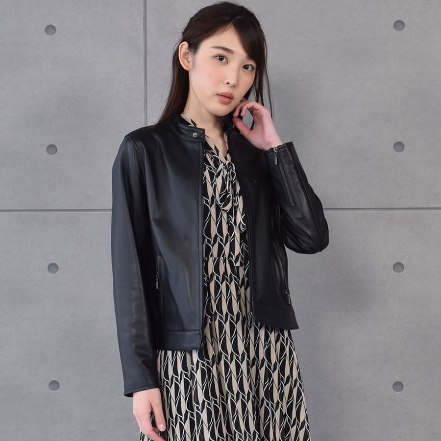 Merfirge 爆買 ライダース レディースラムレザー シングル 本革 羊革