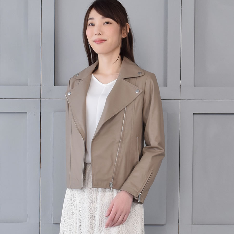 Merfirge 爆買 ラムレザーライダースジャケット ダブルレディス 結婚式