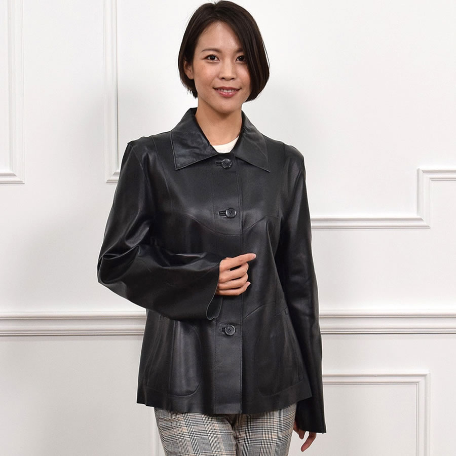 爆買 レザー リバーシブル ジャケット ステンカラータイプ 革 ファー