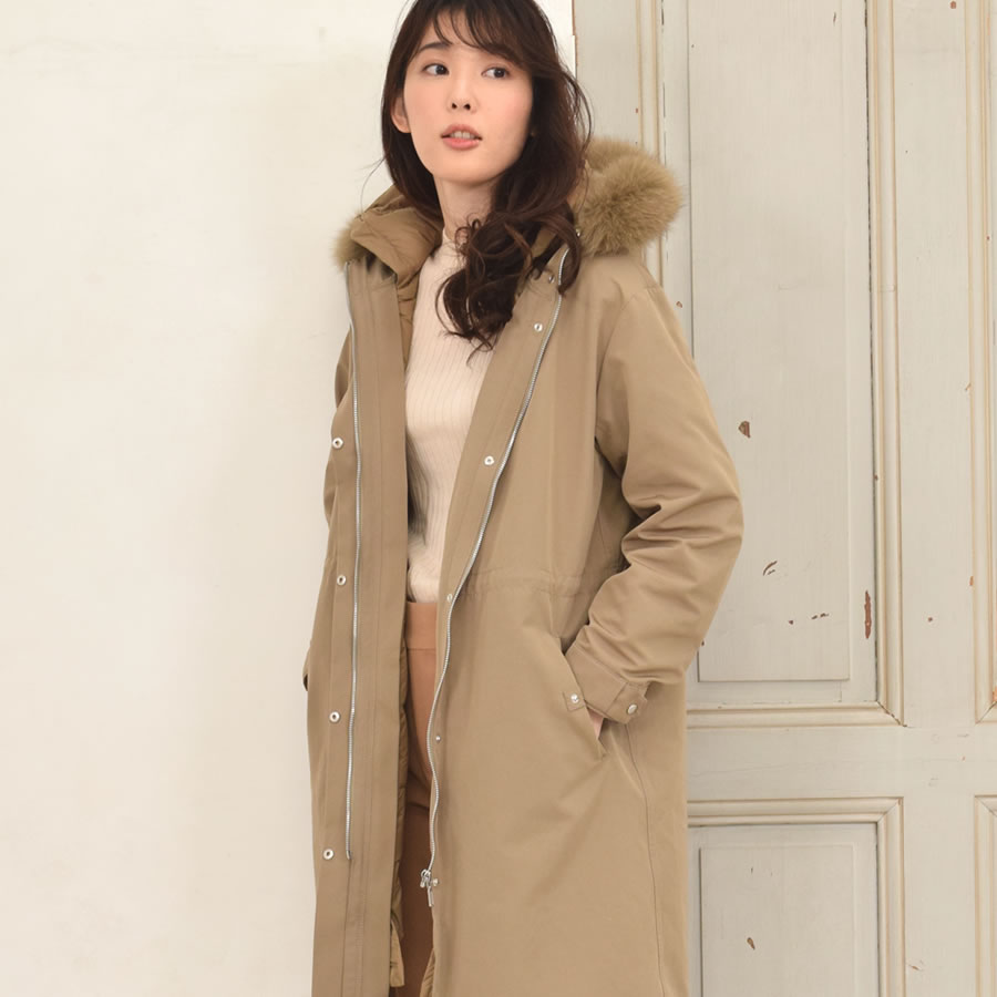 Merfirge 爆買 モッズコート 5WAY ロング マウンテンパーカー インナー