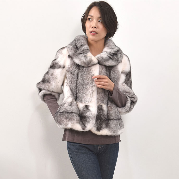 爆買 SAGA ブラッククロス ミンク ファージャケット (ms6839