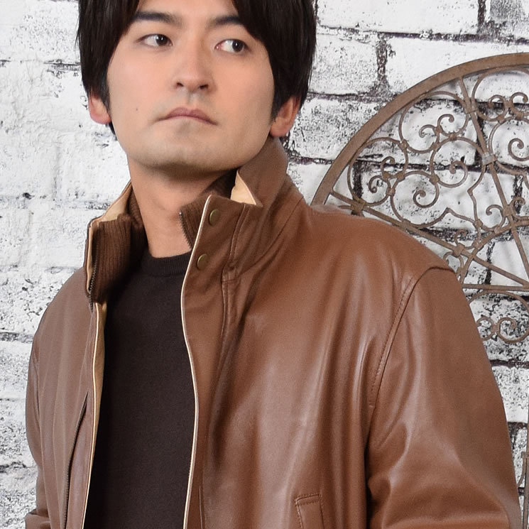 爆買 本革 ソフト ラム レザー ジャケット 本皮 ソフトラム メンズ