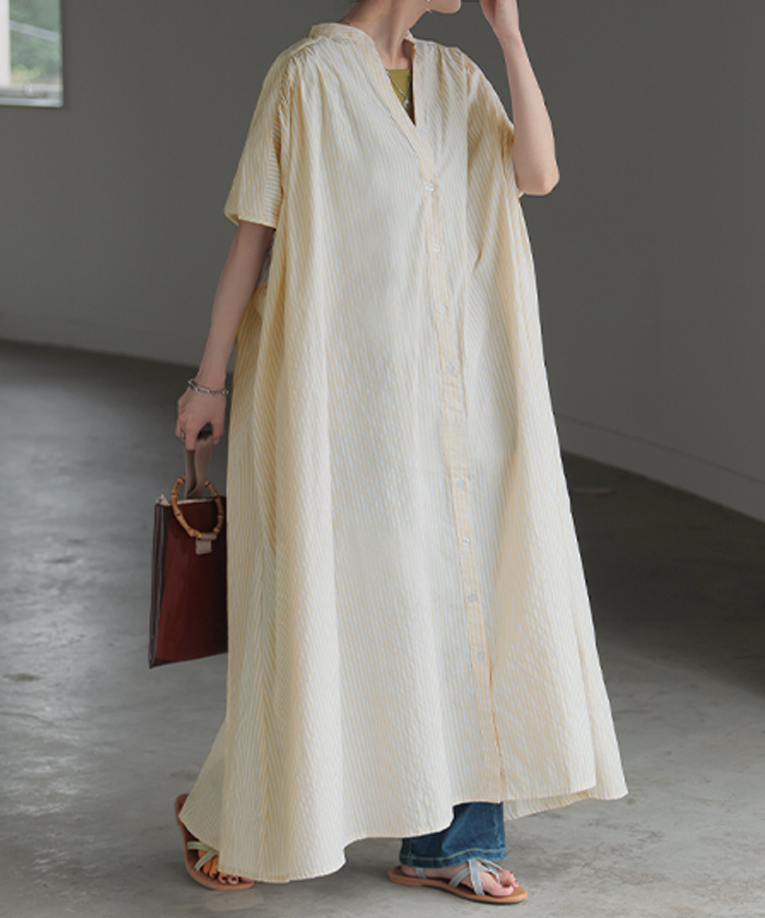 HUG.U（ハグユー） ワンピース ワンピ シャツ シワになりにくい シャツ