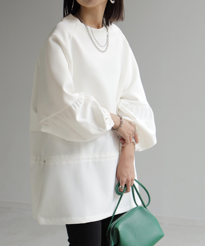 HUG.U（ハグユー） トップス ドロスト チュニック ドッキング プル