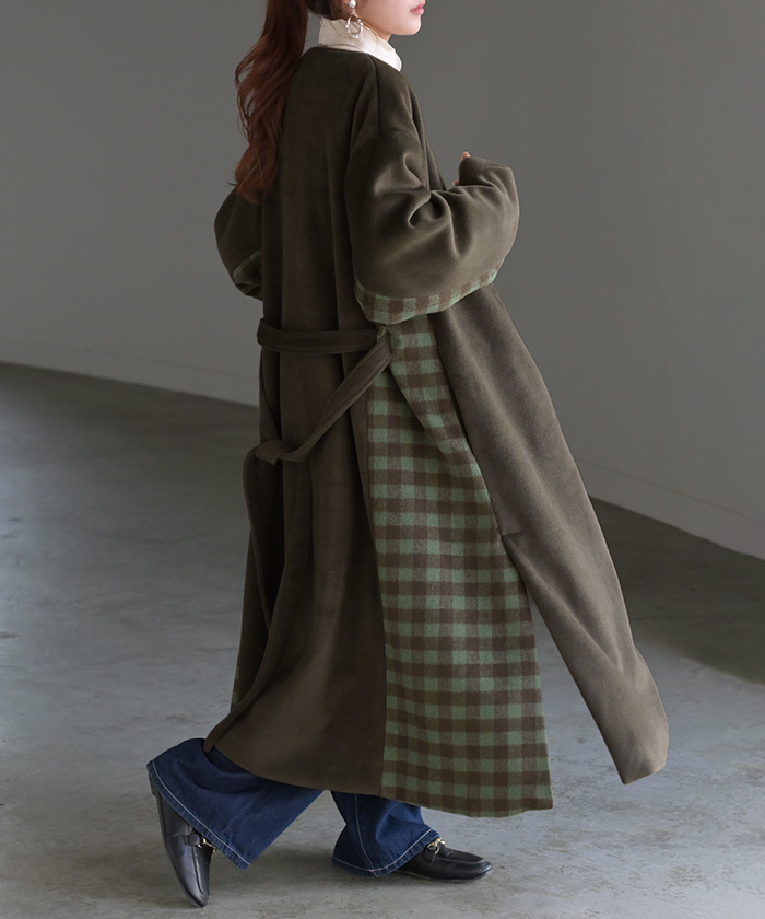 HUG.U（ハグユー） アウター コーディガン レディース チェック 柄