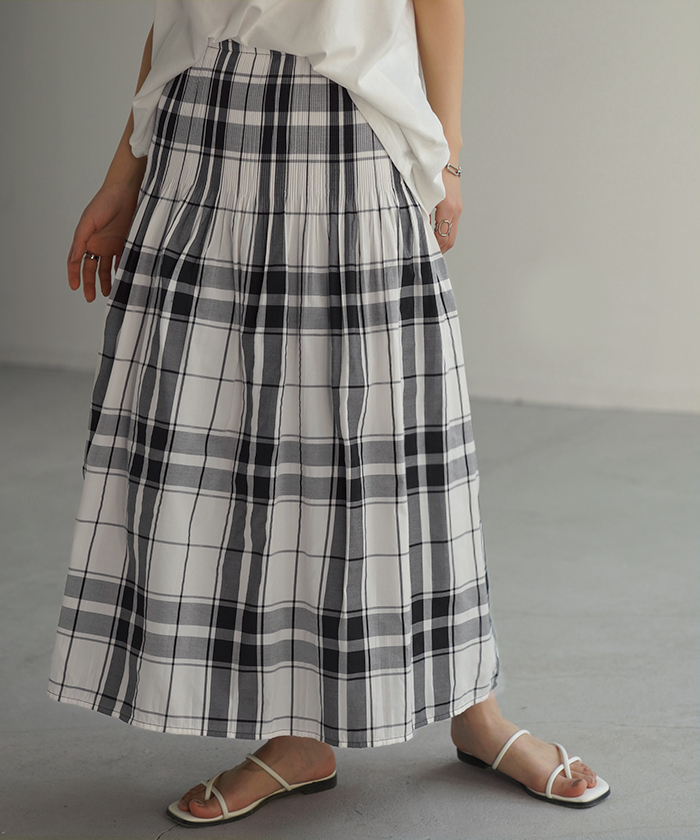 HUG.U（ハグユー） SALE スカート リバーシブル チェック ロング