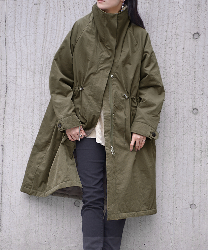 HUG.U（ハグユー） コート 2way ミリタリーコート ロング アウター