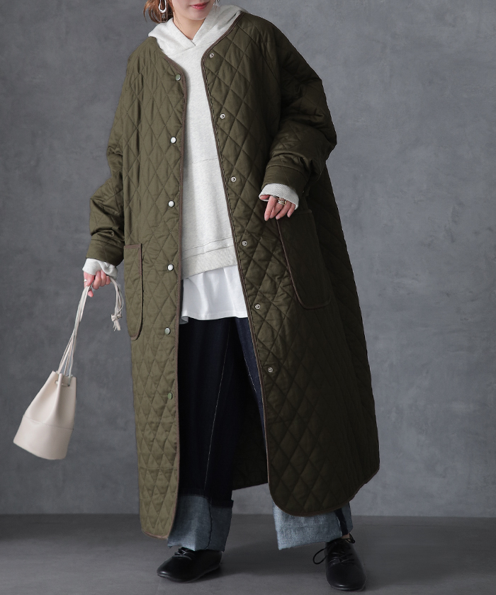 HUG.U（ハグユー） ロングコート キルティング レディース アウター