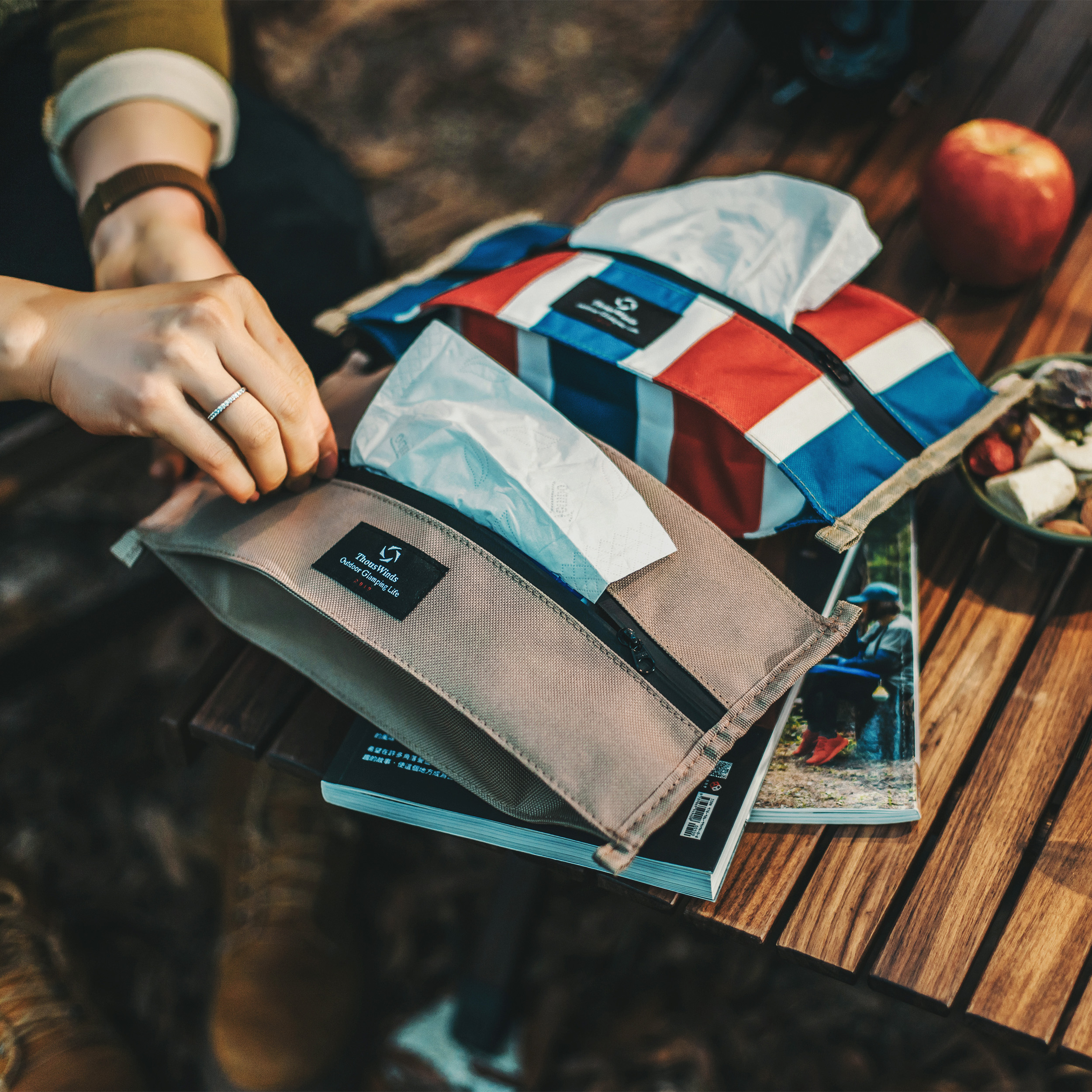 ThousWinds キャンプ ティッシュケース ティッシュカバー ティッシュ