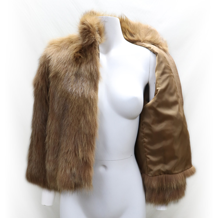 ブルーフォックス ファー ジャケット ブラウン レディース ギフト