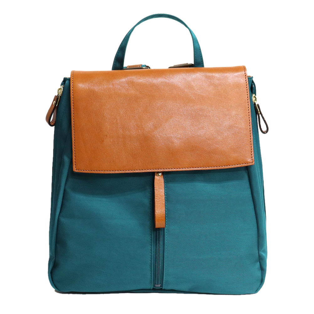 リュック バックパック 日本製 豊岡工房 牛革使い ナイロン マチが