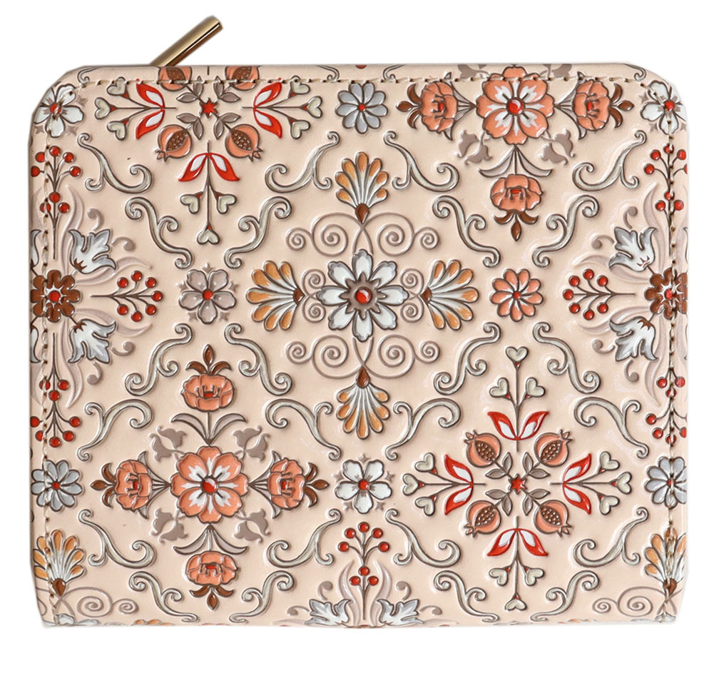 財布 二つ折り L字ファスナー 浅草文庫 シルクロード 友禅染 江戸小紋