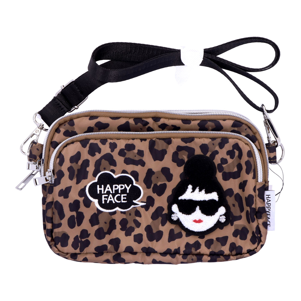ショルダーバッグ HAPPY FACE EMMA 相良刺繍 お顔 サングラス LADY 撥