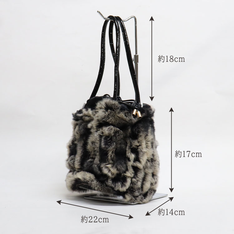 レッキスラビット ファー トートバッグ ハンドバッグ ミニバッグ