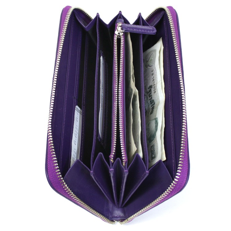 スティングレイ レザー ラウンドファスナー 長財布 エイ革 本革 スター