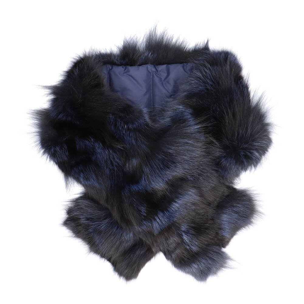 シルバーフォックス ダウン マフラー ファー ストール リバーシブル