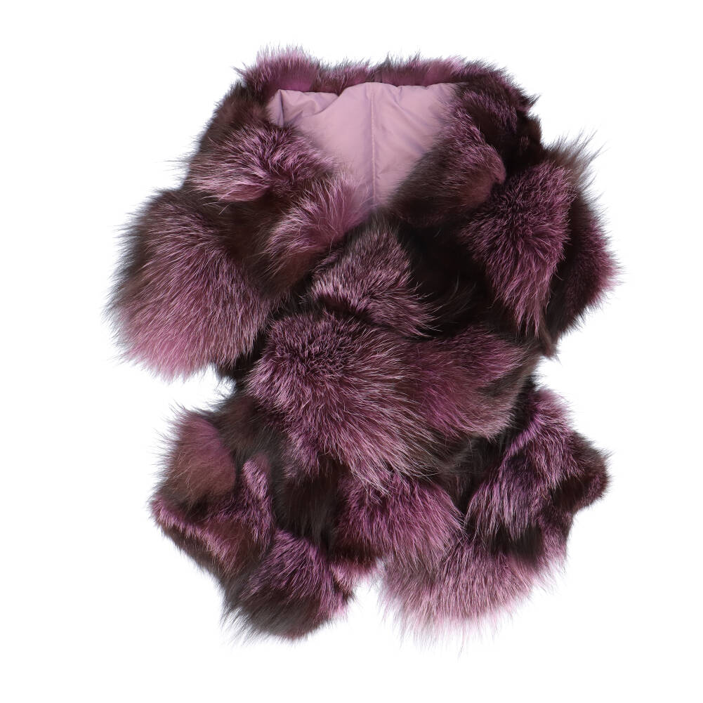 シルバーフォックス ダウン マフラー ファー ストール リバーシブル