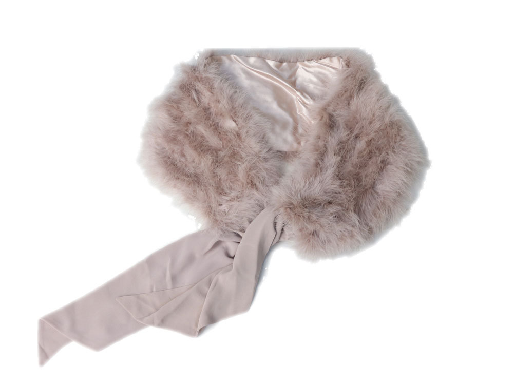 マラボー フェザー 羽根 シフォン ケープ ストール ショール