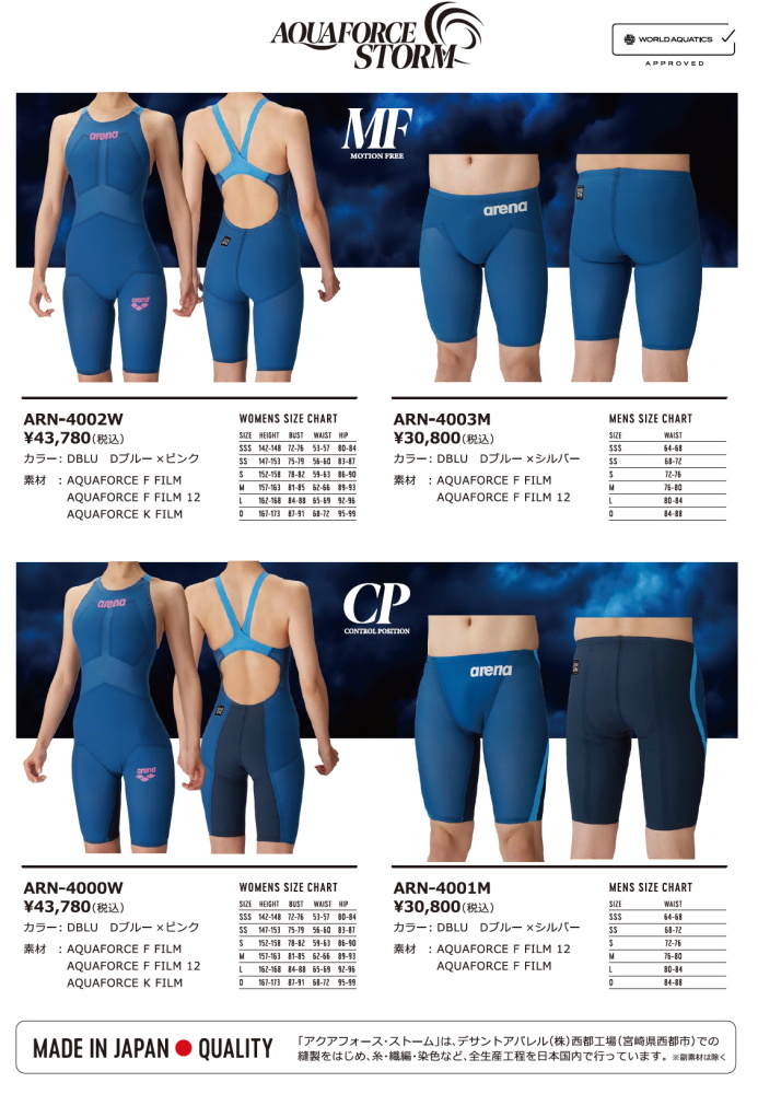 アリーナ（arena） 競泳水着 レディース アクアフォース ストーム