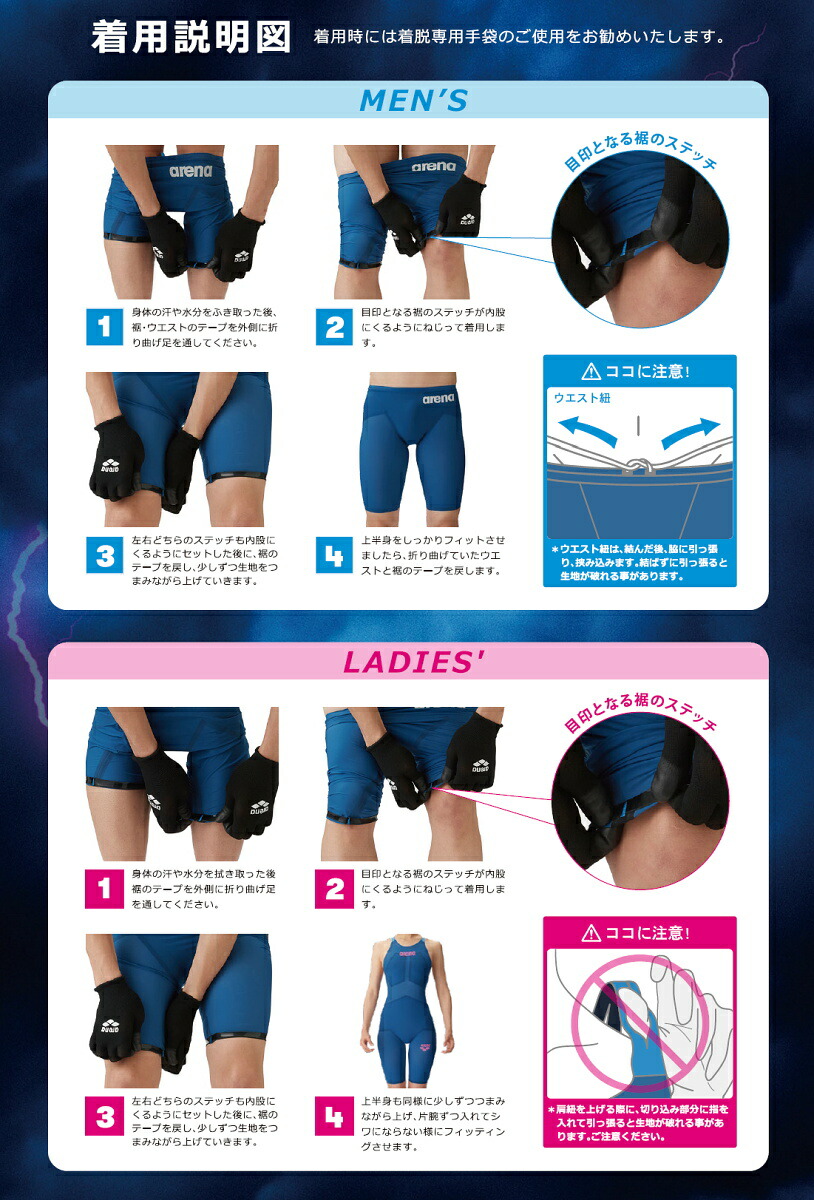 アリーナ（arena） 競泳水着 メンズ アクアフォース ストーム