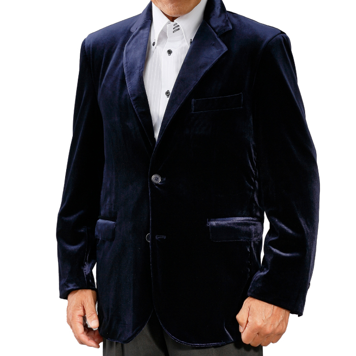フランコ・コレツィオーニ）ベルベットジャケット 41201 ネイビー 紺