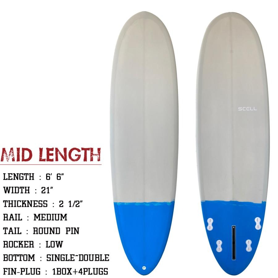 SCELL セル サーフィン サーフボード ミッドレングス 6'6 GB MIDLENGTH