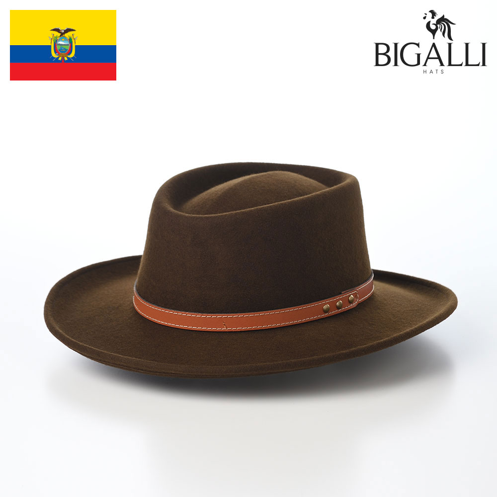 BIGALLI（ビガリ） ポークパイハット メンズ フェルトハット 帽子