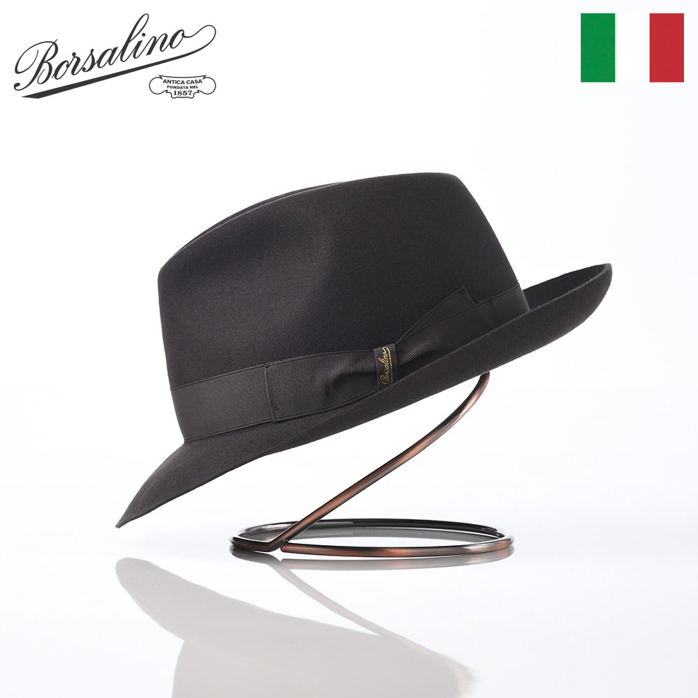 Borsalino（ボルサリーノ） 帽子 中折れハット フェルト帽 軽量 秋 冬