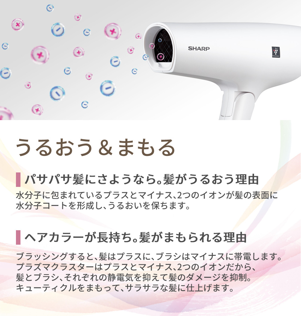 SHARP（シャープ） プラズマクラスター ドライヤー IB-RP7-W ホワイト