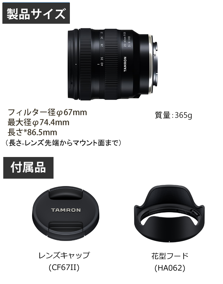 TAMRON（タムロン） （レビューでプレゼント レンズ タムロン 20-40mm