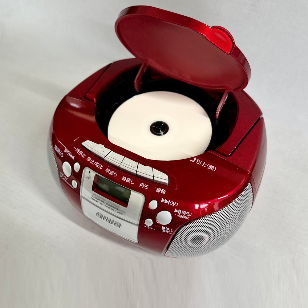アイワ aiwa CDラジカセ audio -G CRC1 GAA4-CRC0001 ブラック レッド