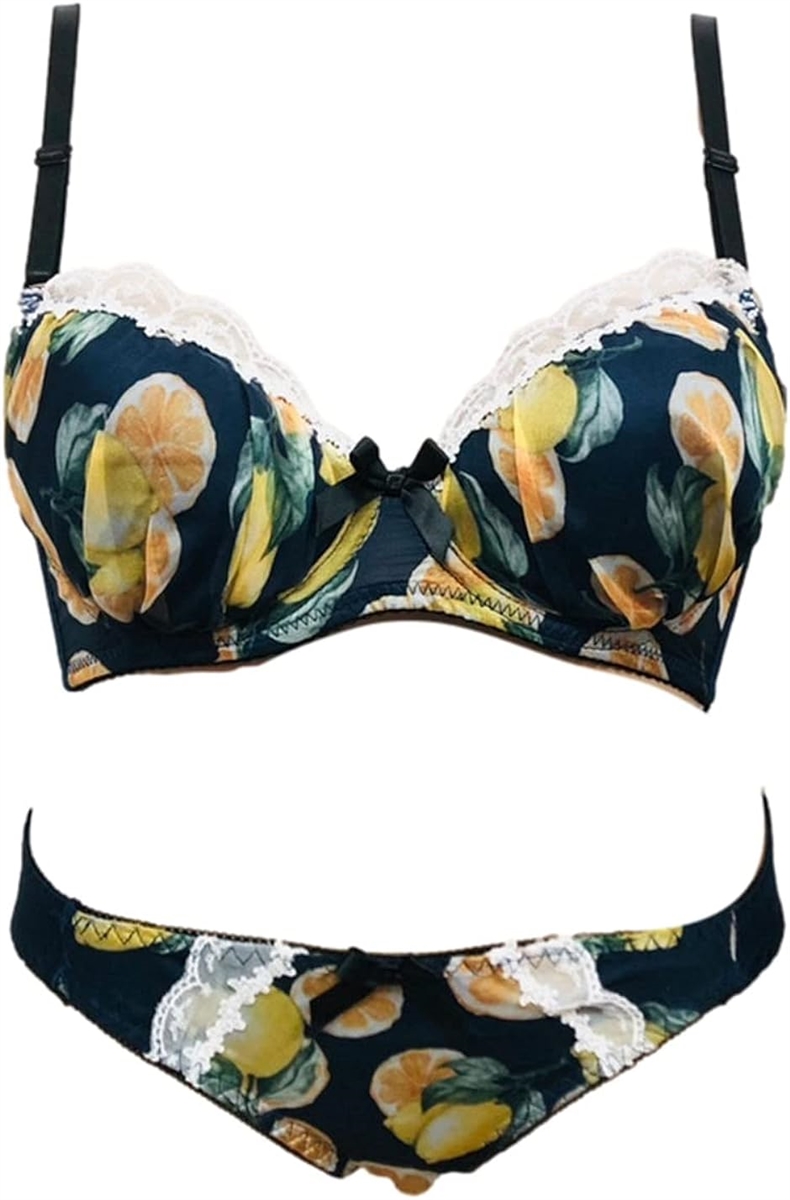 ブラジャーショーツセット MDM( レモン柄, C65) : スピード発送