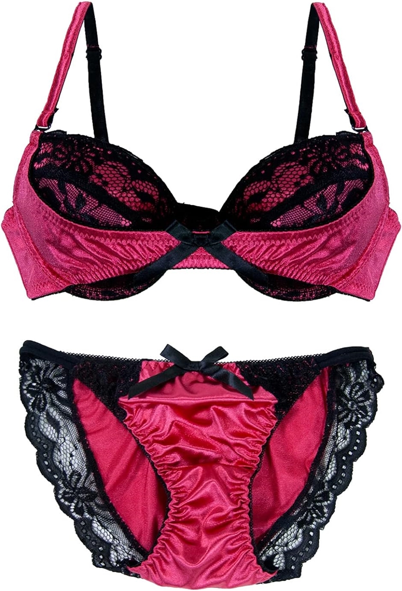 ブラジャー ショーツ セット 上下 レディース( ピンク, D65